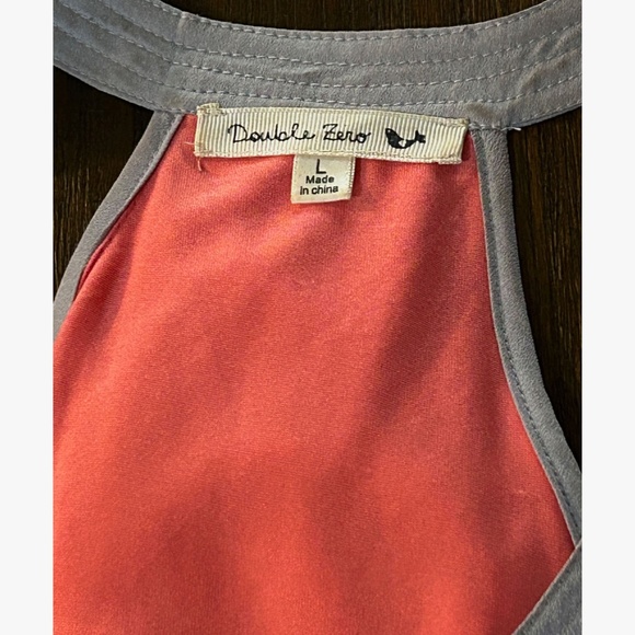 Double Zero Bright Coral Pink Chiffon Layered Dress, size L - Picture 3 of 4